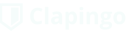 clapingo white logo