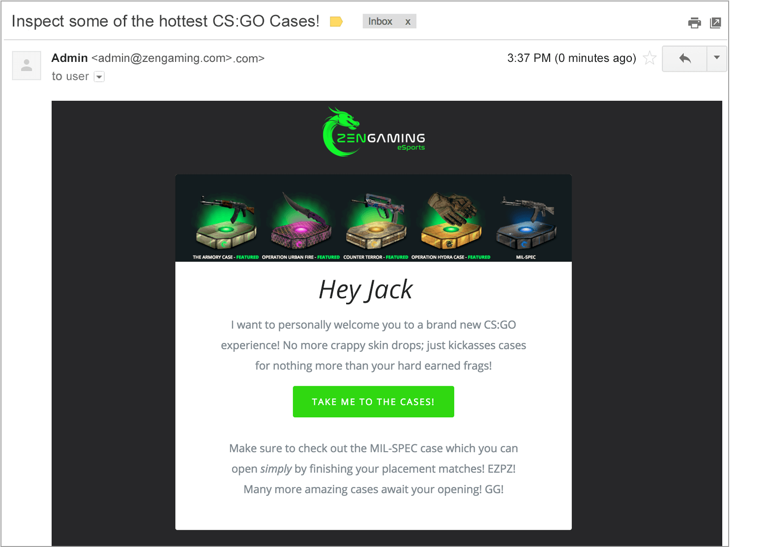 Zengaming Email Engagement