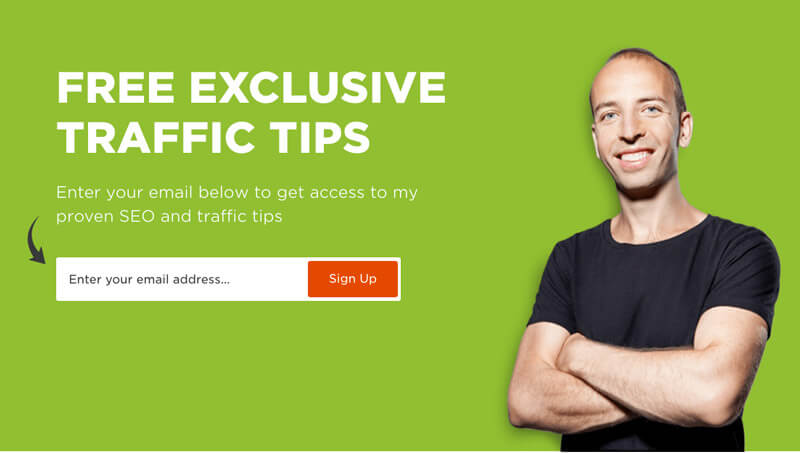 Brian Dean CTA for email newsletter subscription