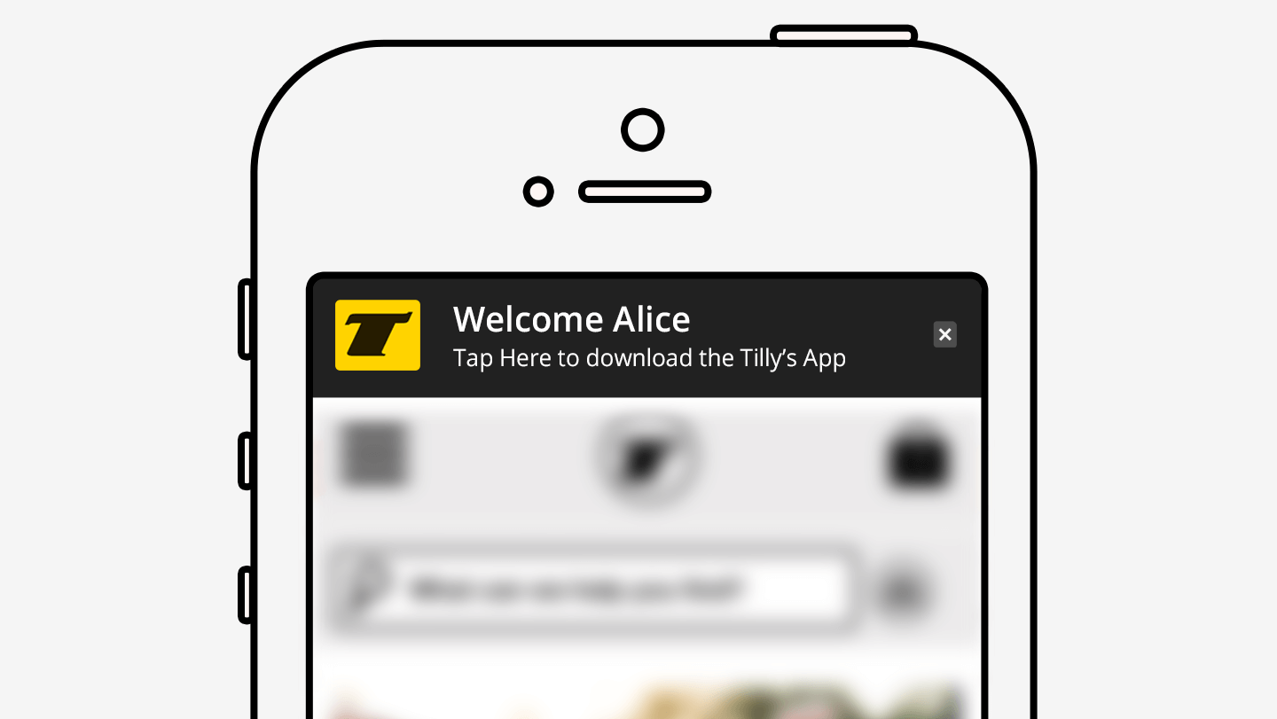 Mobile web App download notification 