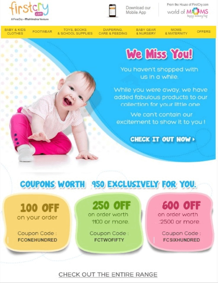 first cry offer example