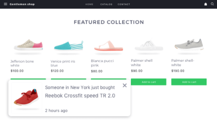 product fomo popup