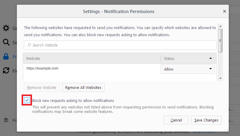 Notification Permission | WebEngage
