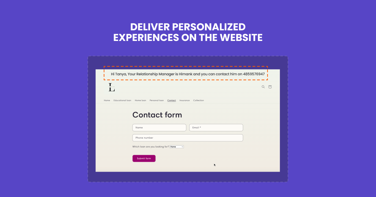 7. DELIVER PERSONALIZED EXPERIENCES ON THE WEBSITE