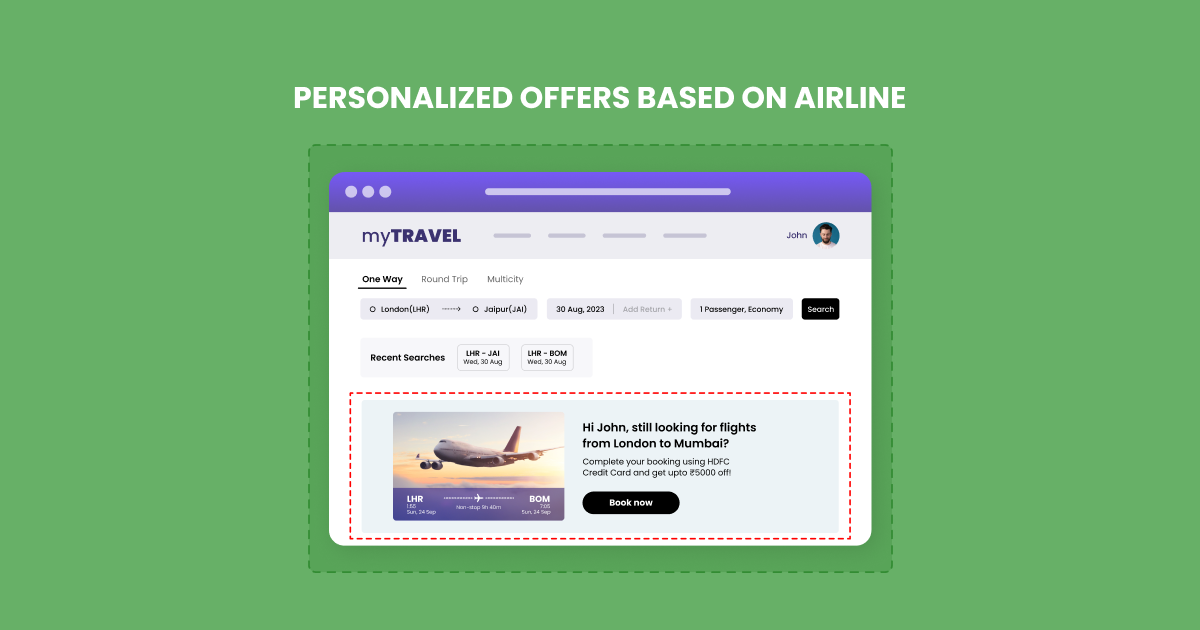 Personalized offer based on airline | Advanced use cases for travel