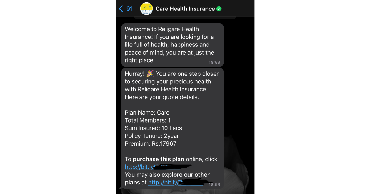 Insurance Whatsapp