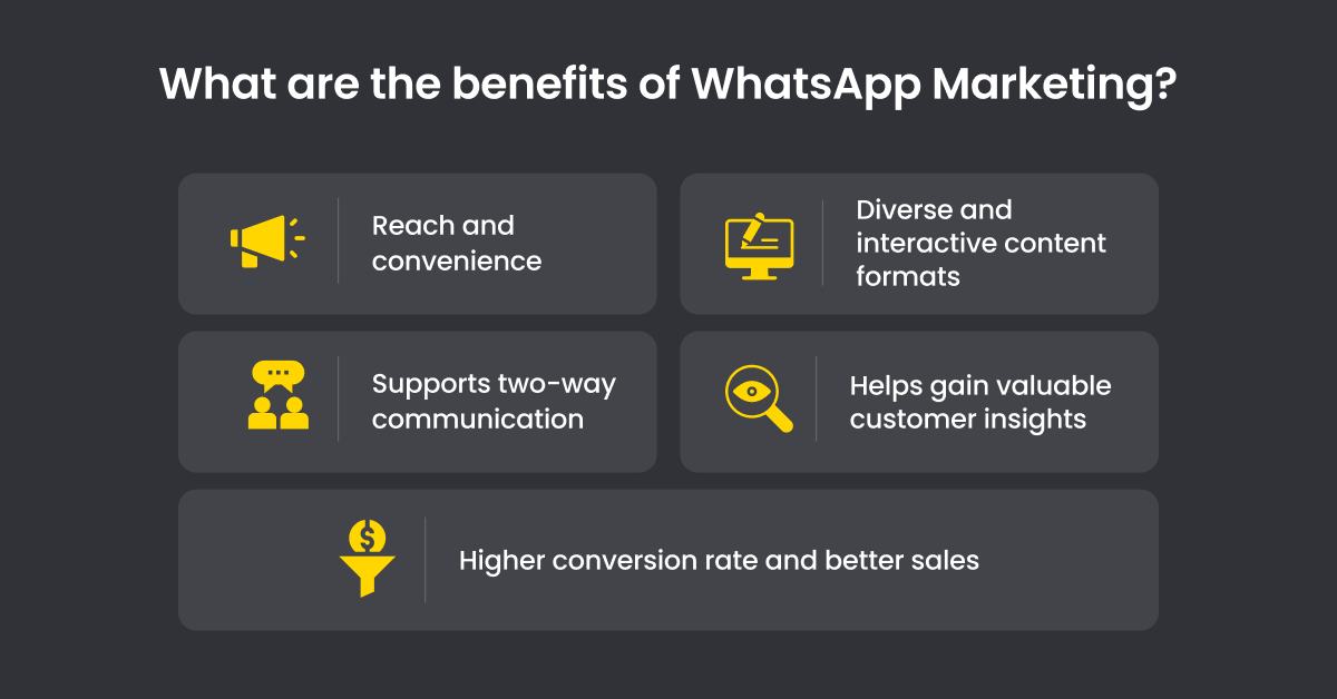 What are the benefits of WhatsApp marketing_