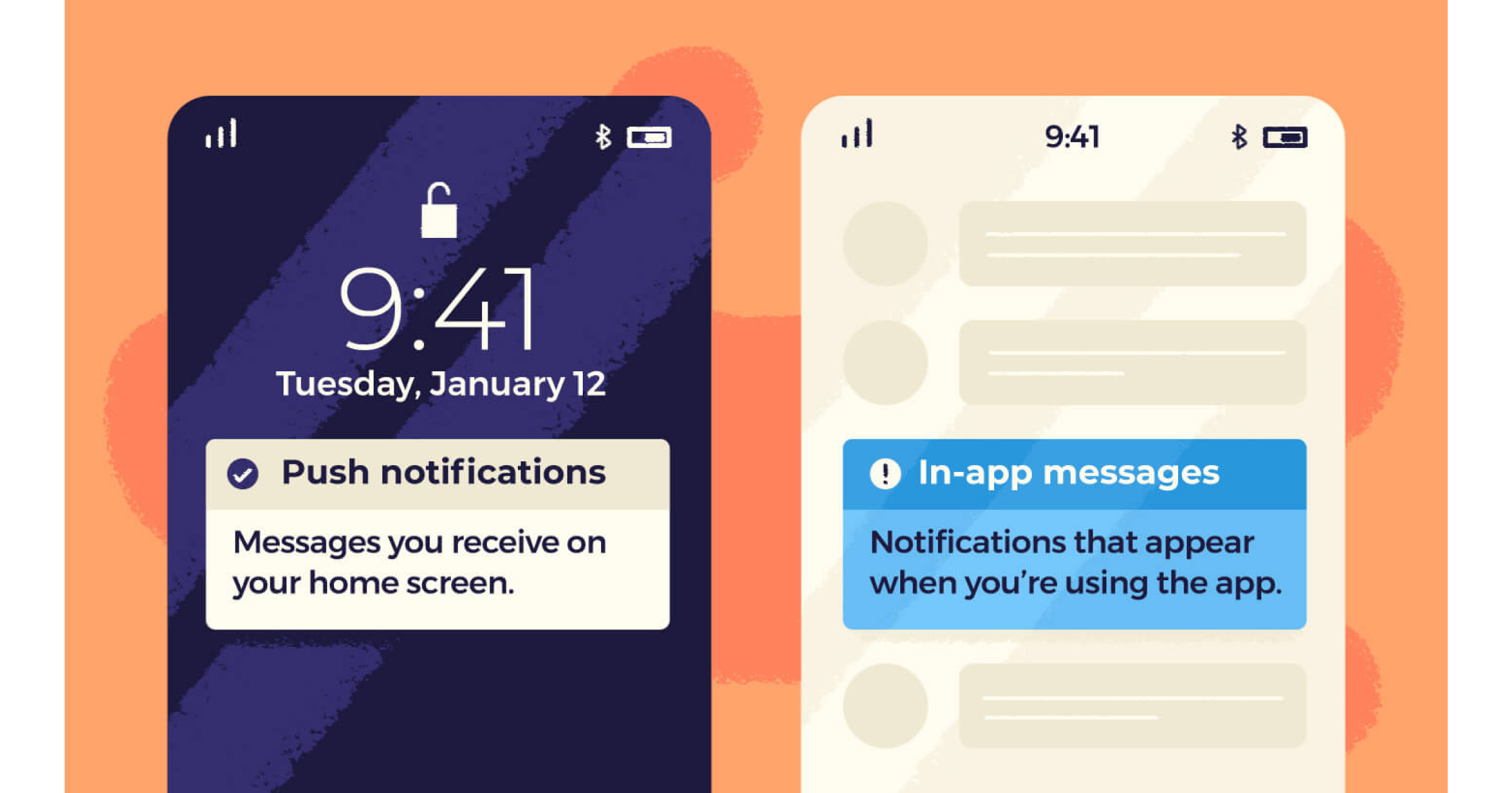 How are pop-ups different from push notifications?