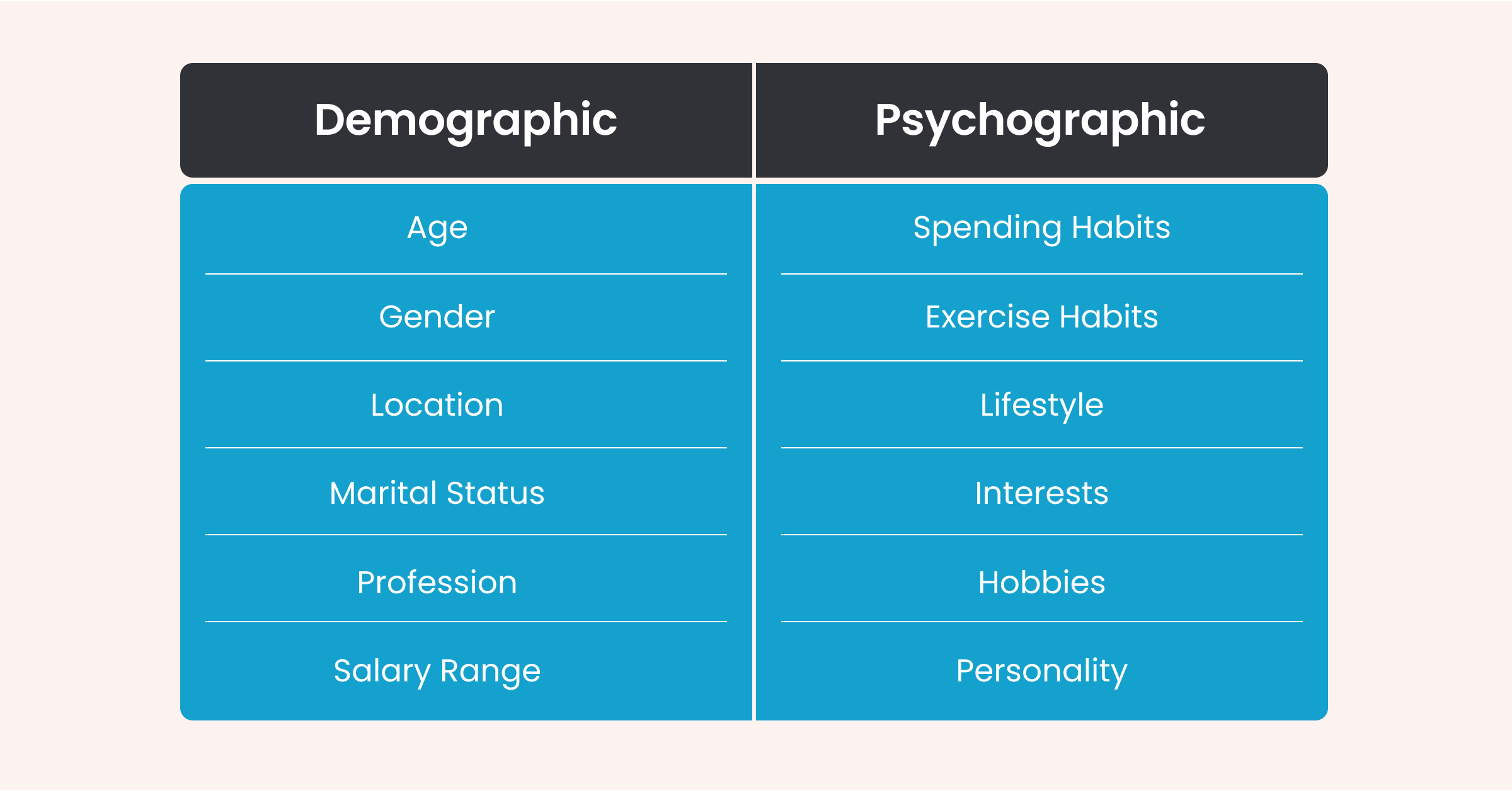 Leverage demographic and psychographic data for audience segmentation
