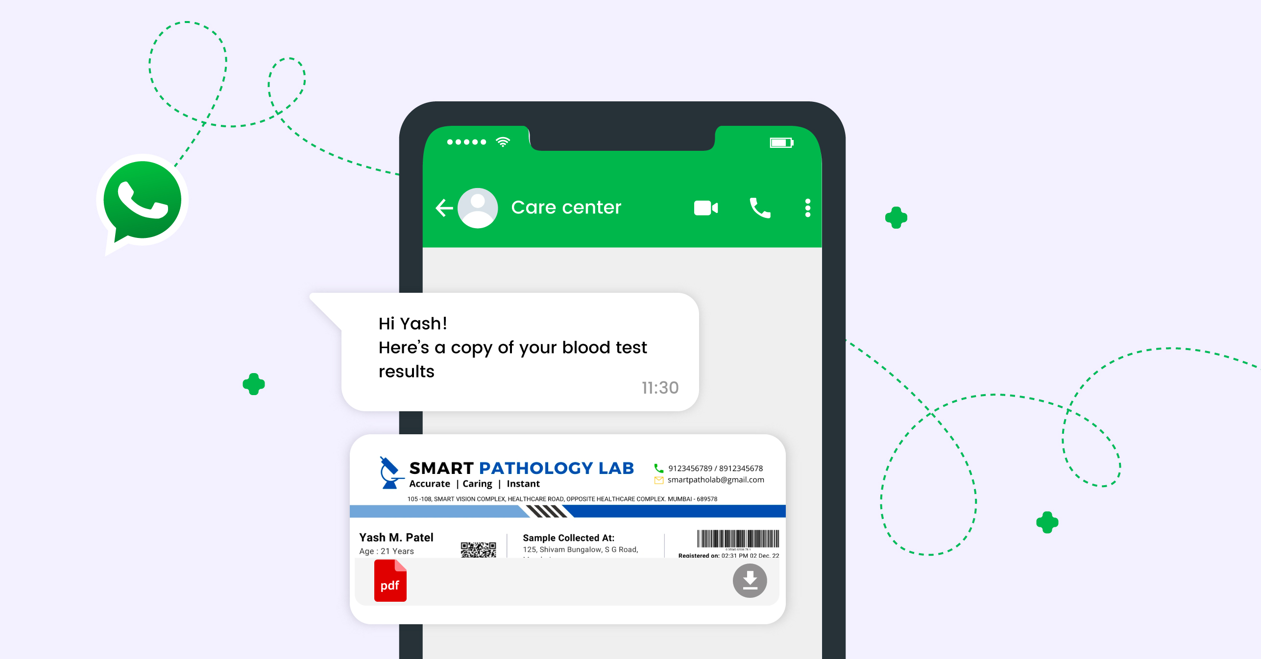 WhatsApp Use Case 6: Test Results Delivery