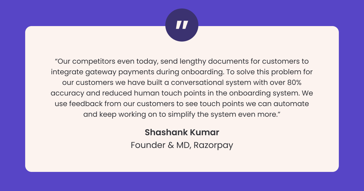 Shashank Kumar, Founder and Managing Director of Razorpay.