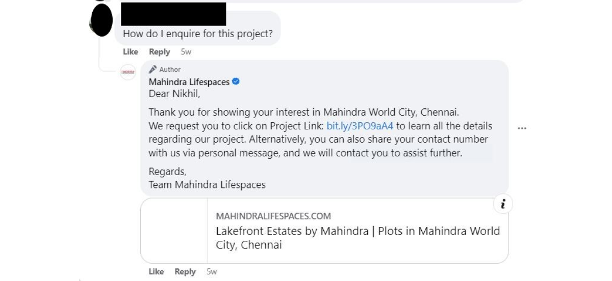Mahindra Lifespaces Developers for real estate