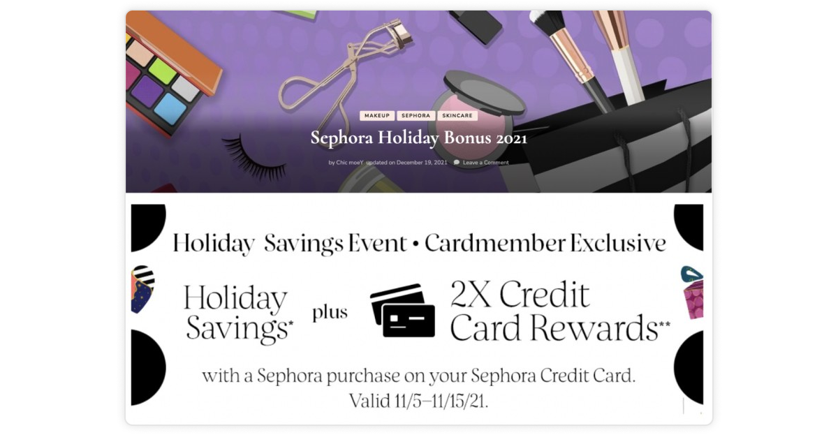 Sephora – occasion-based rewards
